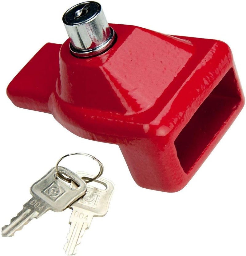 VULCAN Forged Steel Glad Hand Lock with Red Powder Coat and Two Keys - Image 1