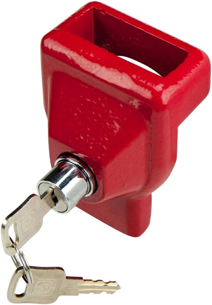 VULCAN Forged Steel Glad Hand Lock with Red Powder Coat and Two Keys - Image 5