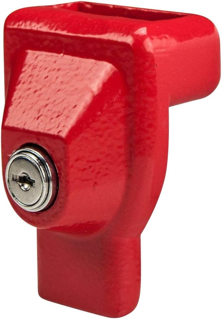 VULCAN Forged Steel Glad Hand Lock with Red Powder Coat and Two Keys - Image 4
