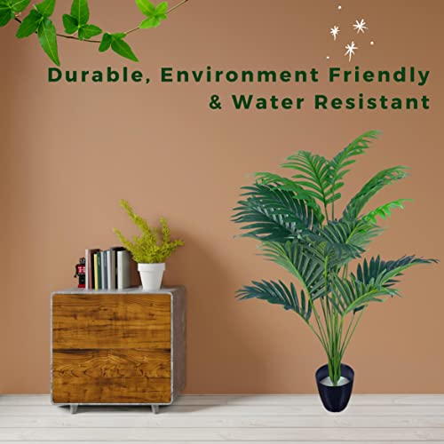 Tdas Artificial Plants for Home Decor Big Size with Pot Item Living Room Large Plastic Palm Tree Fake Plant Leaves Balcony Office Bamboo Decoration Decorative Decors – 75 cm, 18 Leaves (Plam) - Image 5