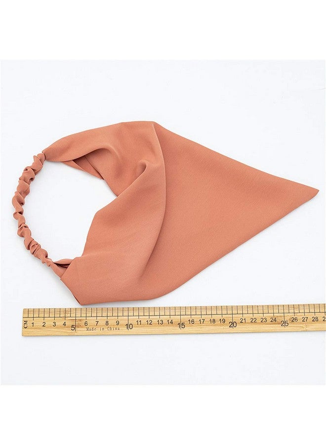 DINPREY 6 Pcs Hair Scarf Bandanas Headbands For Women Scarf Head Coverings Boho Headbands With Clips For Women Girls (6 Colors B)  - Image 3