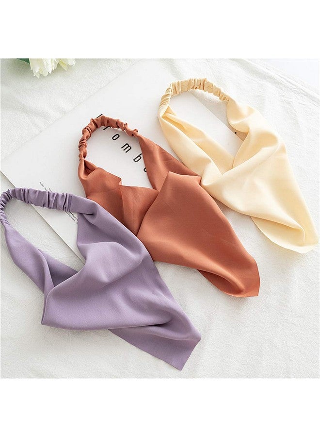 DINPREY 6 Pcs Hair Scarf Bandanas Headbands For Women Scarf Head Coverings Boho Headbands With Clips For Women Girls (6 Colors B)  - Image 4