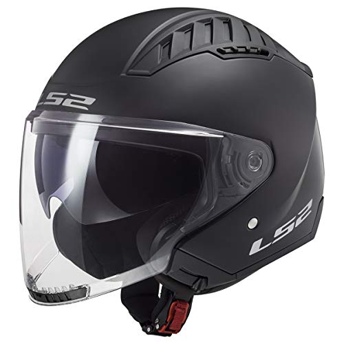 LS2 Helmets Copter Open Face Helmet (Matte Black - Small) - Image 1