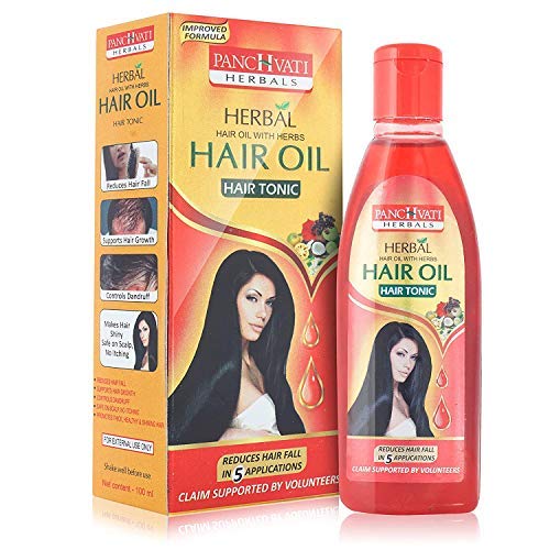 Panchvati Herbals Hair Oil Promotes Thick, Healthy And Shining Hair. Controls Thinning Of Hair Supports Hair Growth Pack Of 3, 300 Ml - Image 3