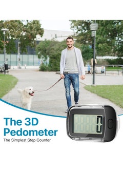 KASTWAVE 3D Pedometer for Walking, Simple Digital Step Counter with Removable Clip and Lanyard, Accurate Pedometers for Steps Track with Large LCD Display for Men Women Kids Walking Running Hiking Sports  - Image 5