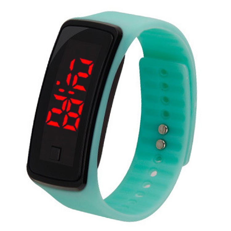 Stylish Sports LED Wristwatch Unisex Mint Green 
