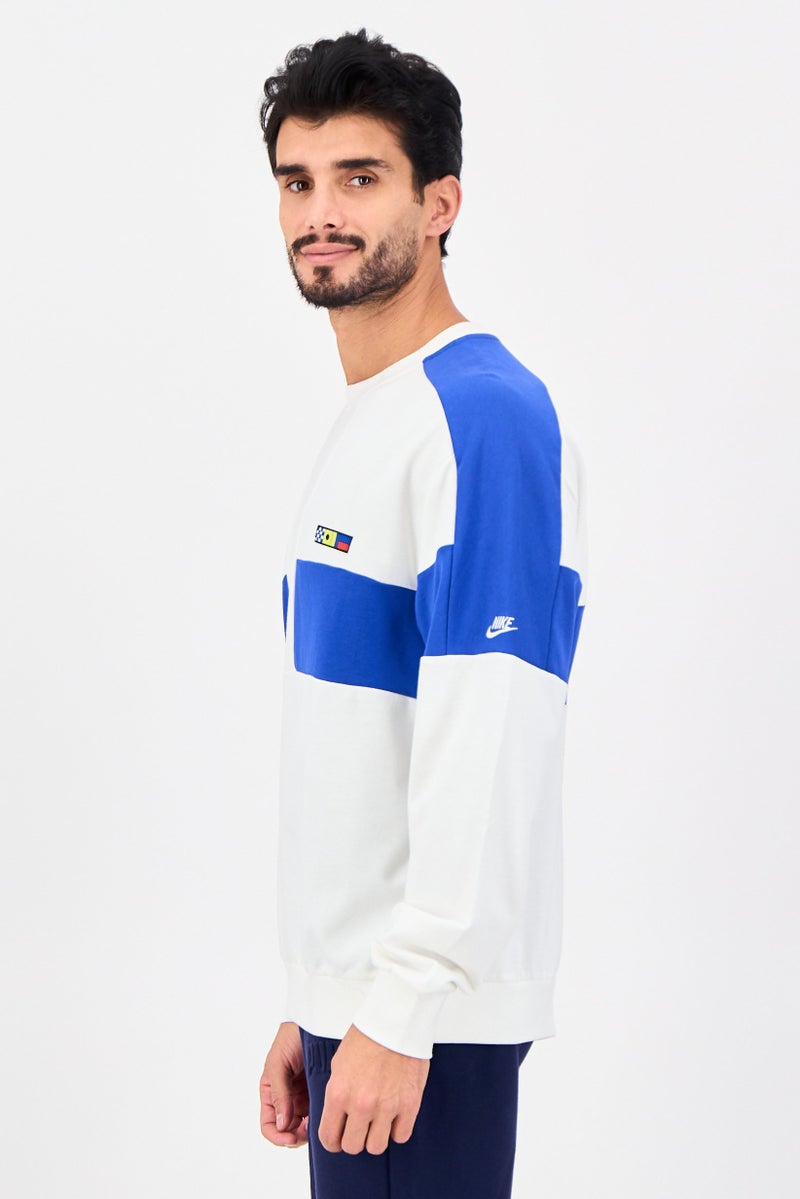 VANS Men Sportswear Fit Long Sleeve Outdoor Sweatshirt, White - Image 3
