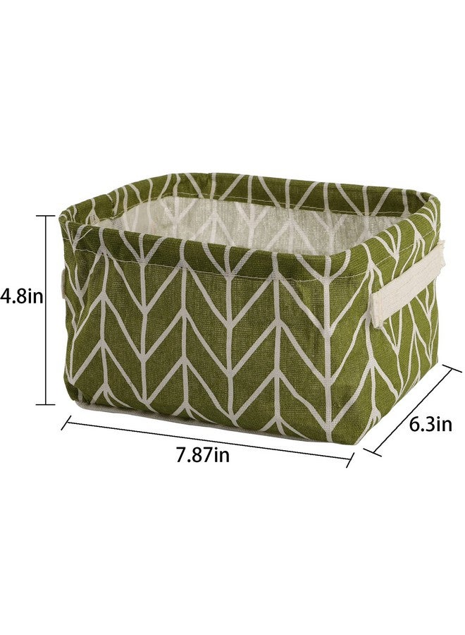 Lawei 9 Pack Mini Canvas Storage Bins - Collapsible Canvas Shelf Basket Nursery Organizer Box with Handles for Nursery Kids Bathroom Home Office - Image 2