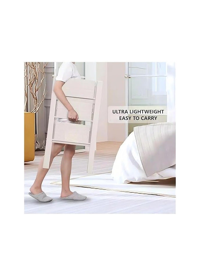 كول بيبي سلم ثلاثي الخطوات، سلم صغير منزلي، سلم مائل قابل للطي، سلم سميك من سبائك الألومنيوم، كرسي متعدد الوظائف - Image 5