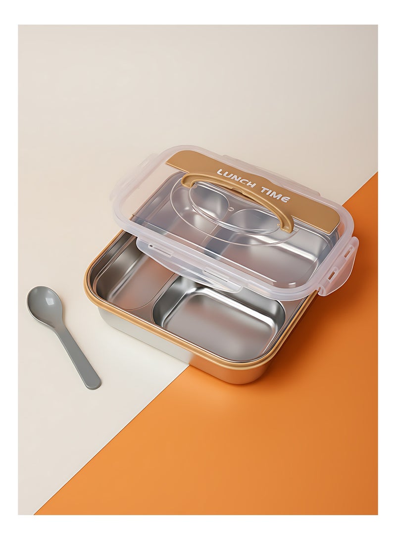 Bisbell Stainless Steel Bento Box 800ml, 2-Compartment Leakproof Tiffin, BPA-Free Lunch Container - Image 1