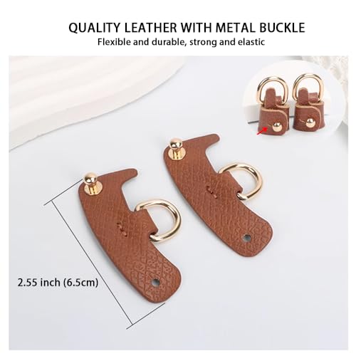 KOMHPS Purse Straps Replacement, Leather Handbag Crossbody Shoulder Strap Adjustable for S/M Longchamp Bag Women - Image 4
