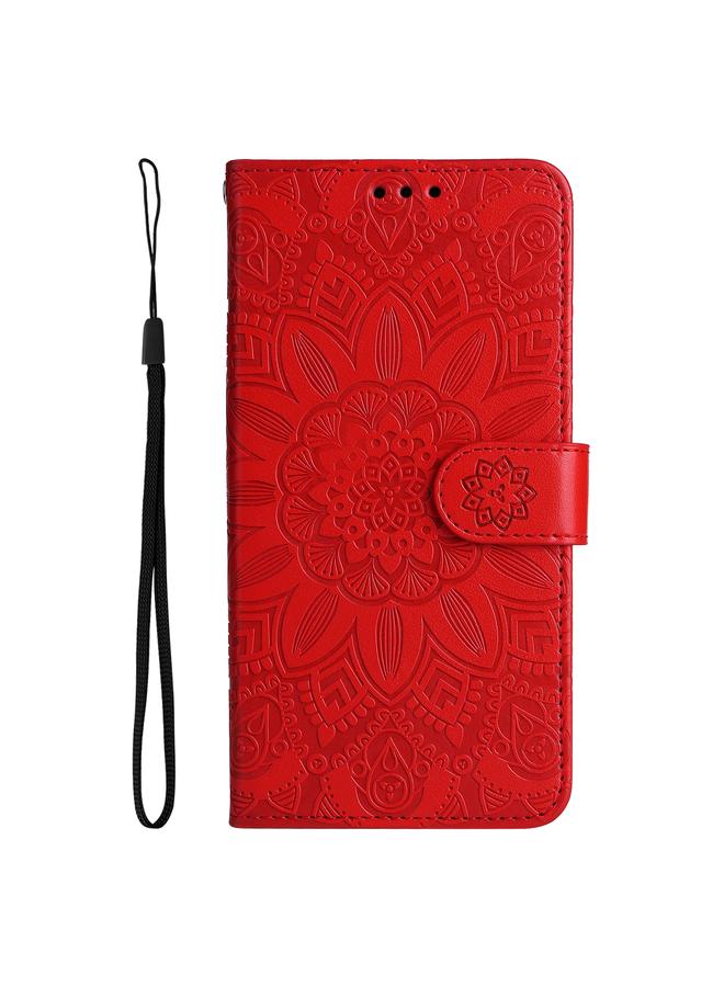 Zaboon Case For Infinix Smart 6 Embossed Sunflower Leather Phone Case - Image 2