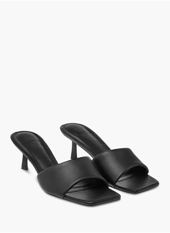 سيليست Women's Solid Slip-On Sandals with Stiletto Heels