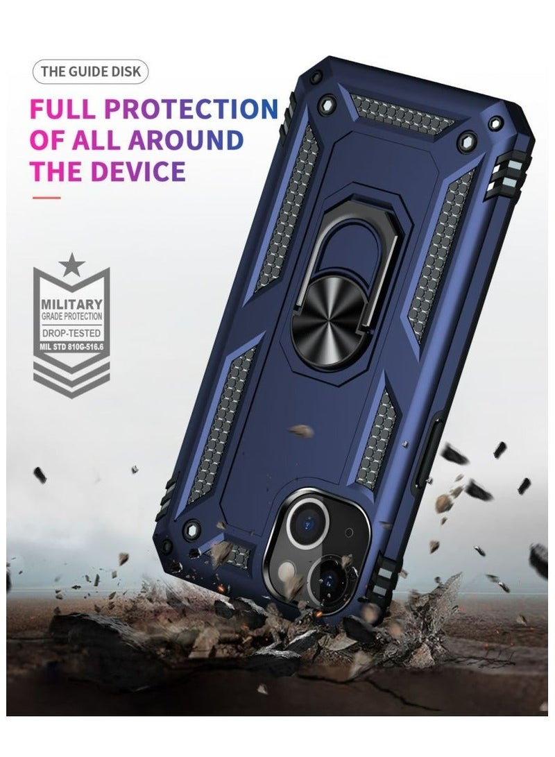 Protective Case For iPhone 13 Heavy Duty Armor with Magnetic Ring Stand - Image 4