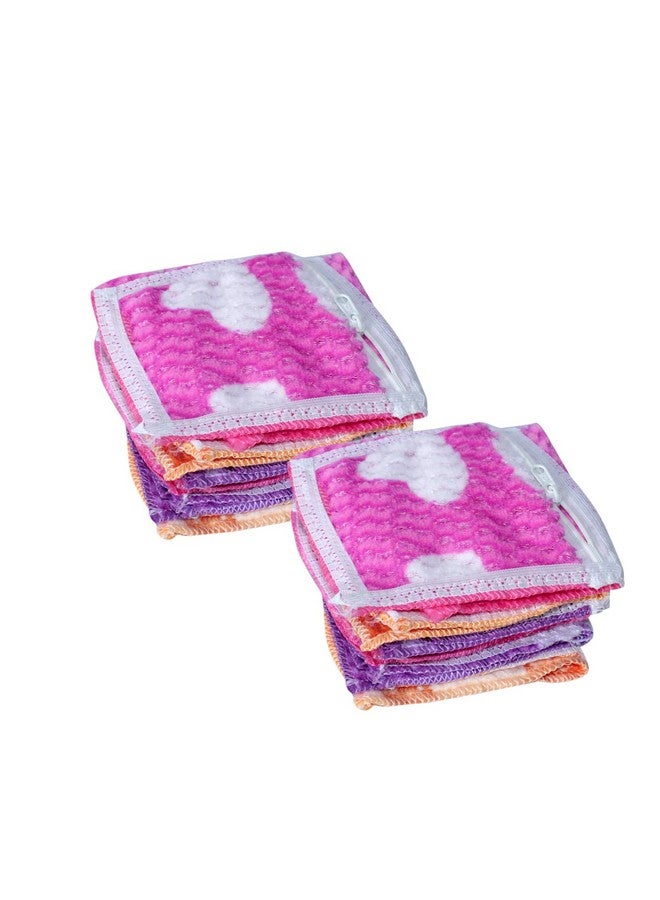 AASA AASA Soft Zipper Pocket Hanky Face Towel for Girls and Women (Set of 12Pcs, Multicolor) - Image 1