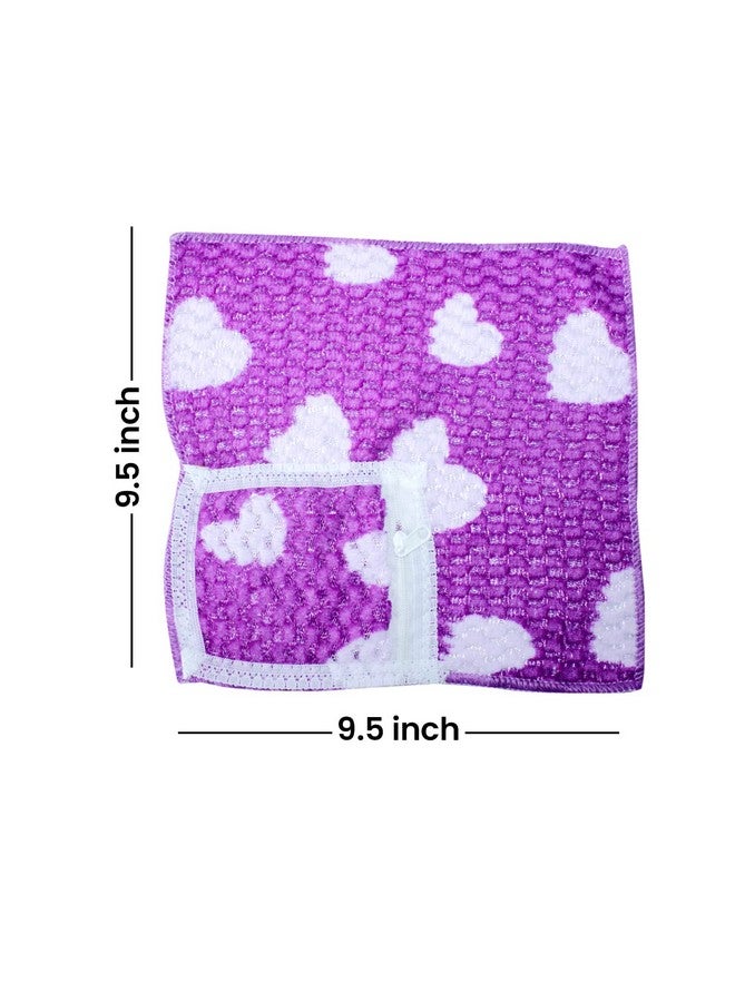 AASA AASA Soft Zipper Pocket Hanky Face Towel for Girls and Women (Set of 12Pcs, Multicolor) - Image 2