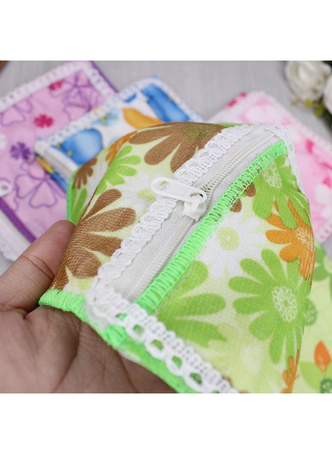 AASA AASA Soft Zipper Pocket Hanky Face Towel for Girls and Women (Set of 12Pcs, Multicolor) - Image 5