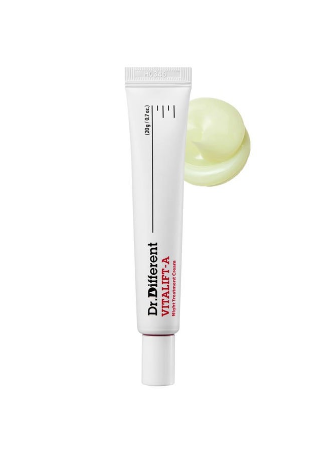 Dr.Different VITALIFT-A Retinal 0.05% - Anti-Aging And Anti-Wrinkle Night Treatment For Lifting And Firming-Face Moisturizer Cream With Vitamin A & Hyaluronic Acid, 0.7oz. - Image 1
