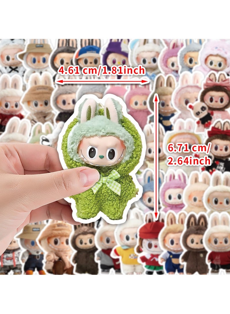 50-Piece LABUBU Stickers Pack Waterproof Cartoon Vinyl Stickers for Laptop - Image 4
