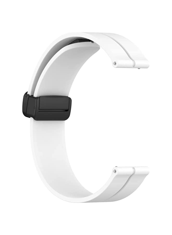 HuHa HuHa Band For Amazfit GTR 4 22mm Solid Color Magnetic Clasp Silicone Watch Band (White) - Image 2