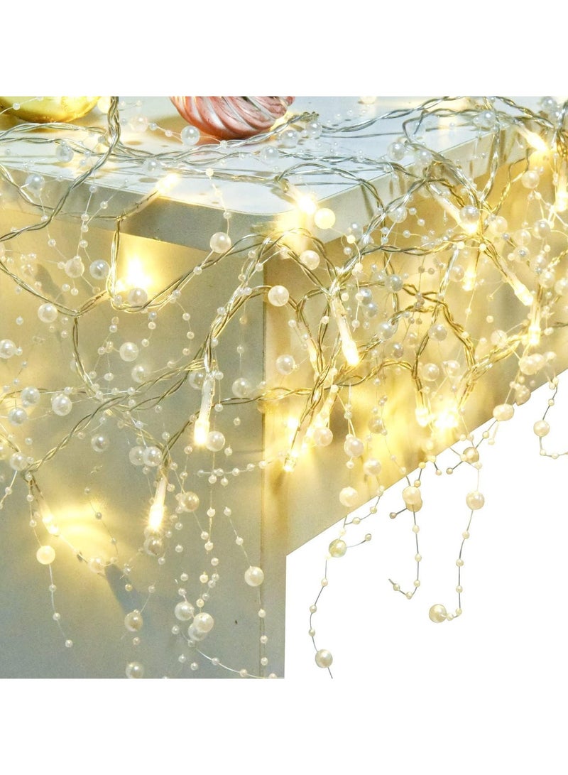 TAPIT Christmas Decoration Garland Lights Cordless Berry Beaded Lighting Garland Christmas Decorations for Indoor Outdoor Home Mantel Fireplace Holiday Party Decor 30LED Christmas Decor (3m)  - Image 3