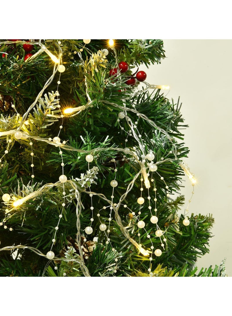 TAPIT Christmas Decoration Garland Lights Cordless Berry Beaded Lighting Garland Christmas Decorations for Indoor Outdoor Home Mantel Fireplace Holiday Party Decor 30LED Christmas Decor (3m)  - Image 4