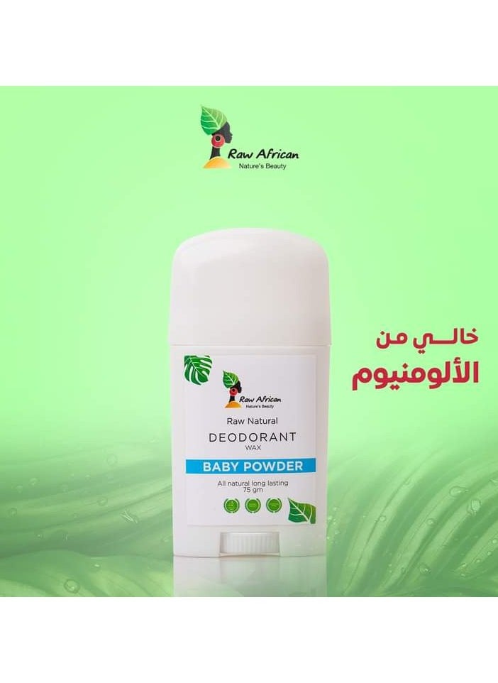 Raw African Raw African Raw Natural Deodorant Wax Baby Powder - 75 GM  - Image 3