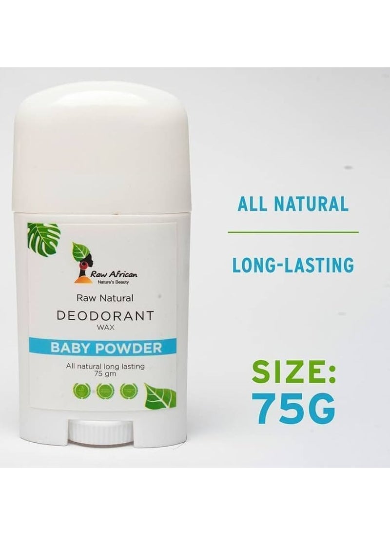 Raw African Raw African Raw Natural Deodorant Wax Baby Powder - 75 GM  - Image 5