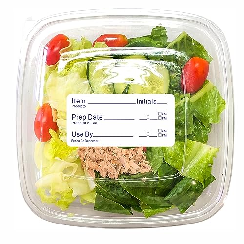 Hybsk 500pcs Freezer Labels for Food Storage Removable FIFO Use by Food Preparation Stickers Prep Date 1 x 2 Inch Labels (Dark Blue Font) - Image 5