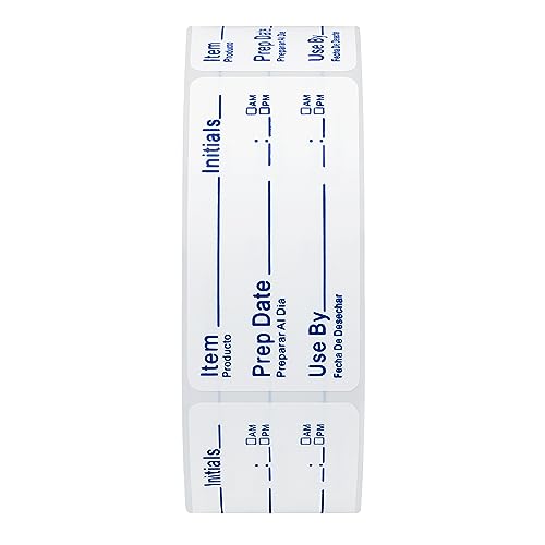 Hybsk 500pcs Freezer Labels for Food Storage Removable FIFO Use by Food Preparation Stickers Prep Date 1 x 2 Inch Labels (Dark Blue Font) - Image 2