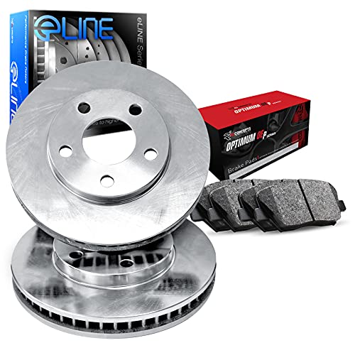 R1 Concepts Front Brakes and Rotors Kit |Front Brake Pads| Brake Rotors and Pads| Optimum OEp Brake Pads and Rotors - 1EB.39008.04 - Image 1
