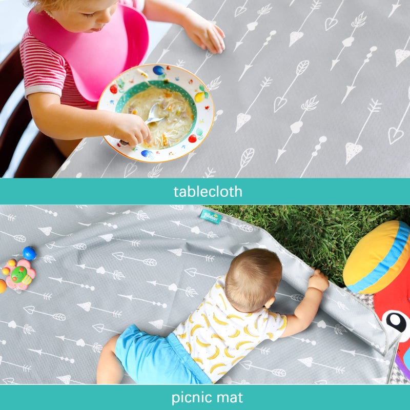 Biloban Splat Mat 2 Pack for Under High Chair & Arts & Crafts & Eating Mess, Waterproof Baby Playtime Anti-Slip High Chair Mat for Floor or Table, Reusable & Portable Splash Mat for Under High Chair, 42â€ Ã—46â€ - Image 3
