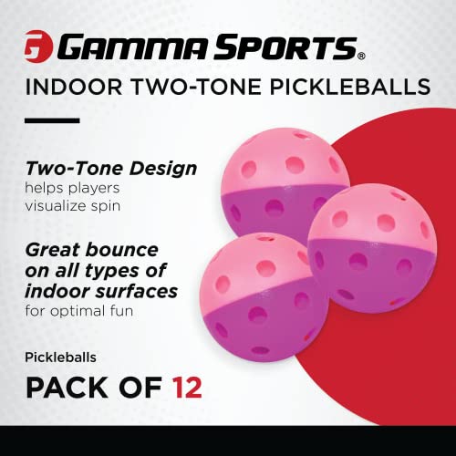 GAMMA Two Tone Recreation Training Indoor Pickleball 12/Pk - Image 2