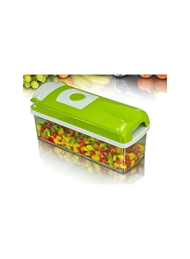 Nicer Dicer قطاعة و مقشرة و قطاعة و مبشرة و مبشرة و مقشرة و خضار و فواكه (12 قطعة) - Image 2