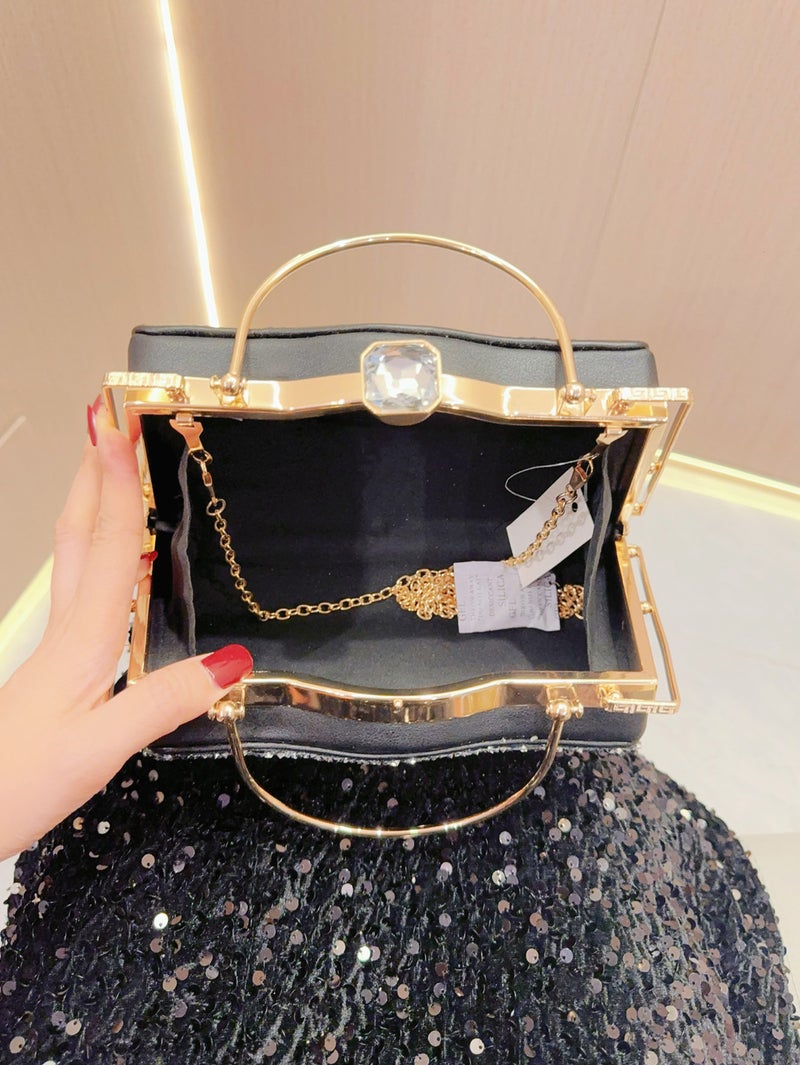 New Celebrity Banquet Bag Diamond Hand Bag Women'S Wedding Handbag Single Shoulder Crossbody Evening Bag - Image 5