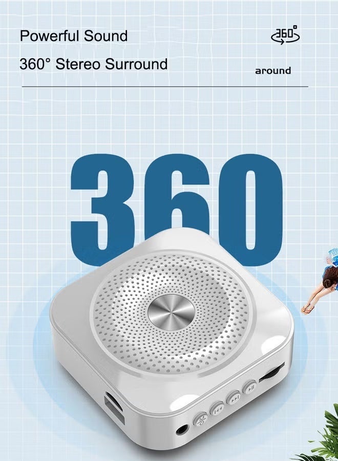 Vixplorn Bluetooth voice amplifier, wired microphone speaker, portable amplifier, supports USB drives and TF cards, suitable for teachers, tour guides, etc. - Image 5