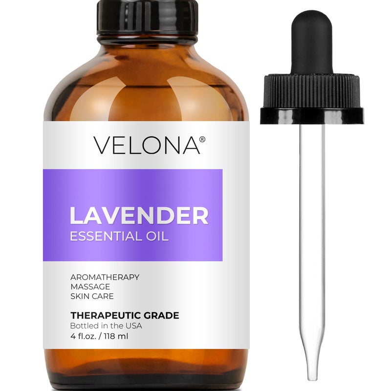 velona Lavender Essential Oil 4 Fl Oz | Therapeutic Grade | for Aromatherapy Diffuser, Massage, Skincare, Haircare, Soapmaking - Image 1