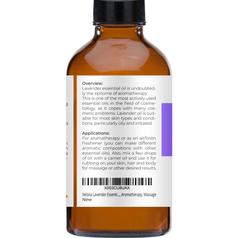 velona Lavender Essential Oil 4 Fl Oz | Therapeutic Grade | for Aromatherapy Diffuser, Massage, Skincare, Haircare, Soapmaking - Image 5