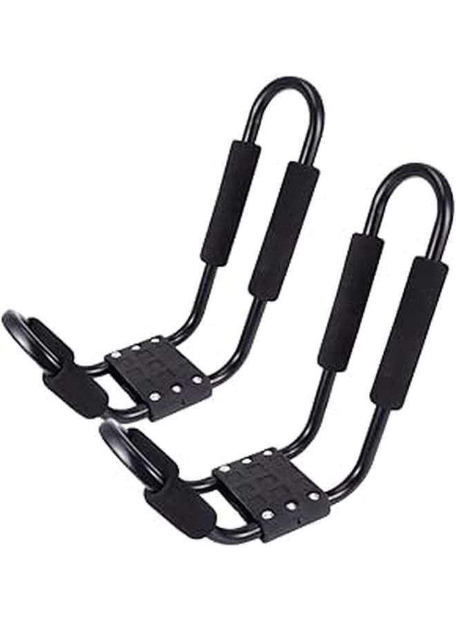2 Pcs Detachable J Shaped Kayak Carrier For Car SUV Truck Roof Rack Crossbars - Image 1