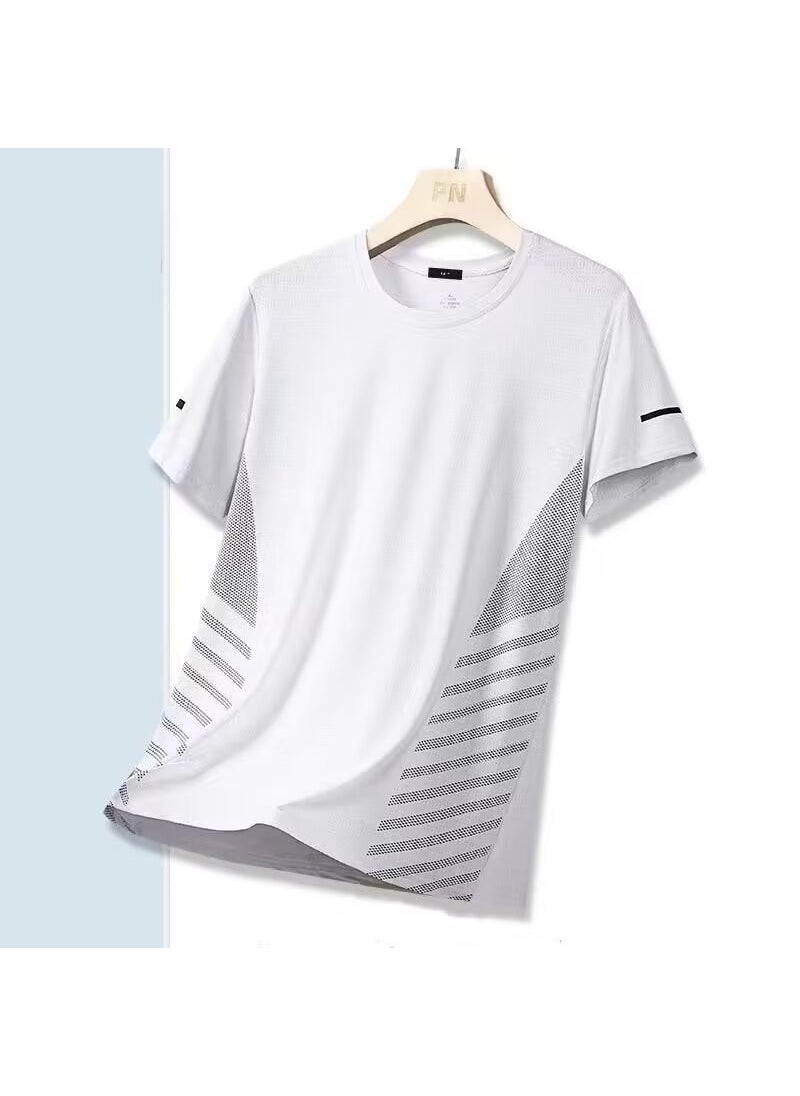 Generic - Mens Breathable Mesh Quick-Dry Short Sleeve T-Shirt fog blue - Image 1