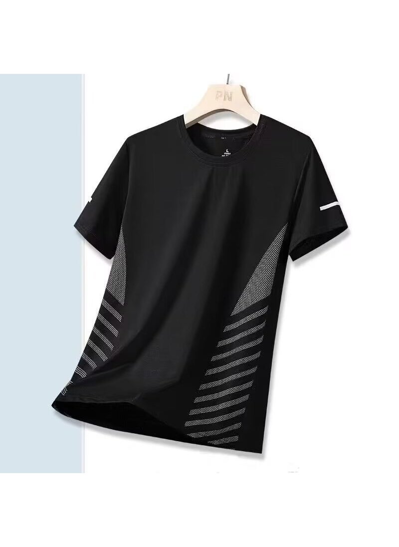 Generic - Mens Breathable Mesh Quick-Dry Short Sleeve T-Shirt fog blue - Image 1
