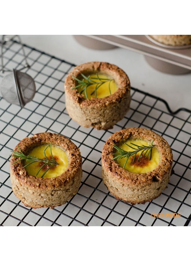 CHEFMADE WK9051 صينية كعك مافن غير لاصقة بسعة 6 أكواب - Image 4