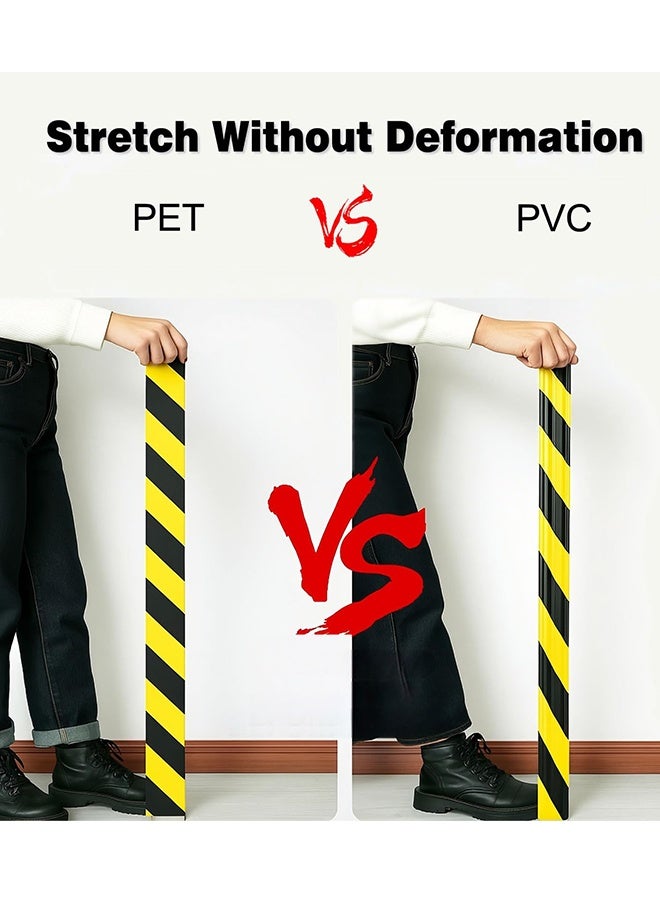 Black Yellow Warning Safety Stripe Tape Caution Tape Strong Adhesive Waterproof Wear Resistant Durable Safety Stripe for Marking Floors Walls Pipes Stairs Industrial Home Garage Factory Equipment,5cm x 33m,2inch x 110ft - Image 5