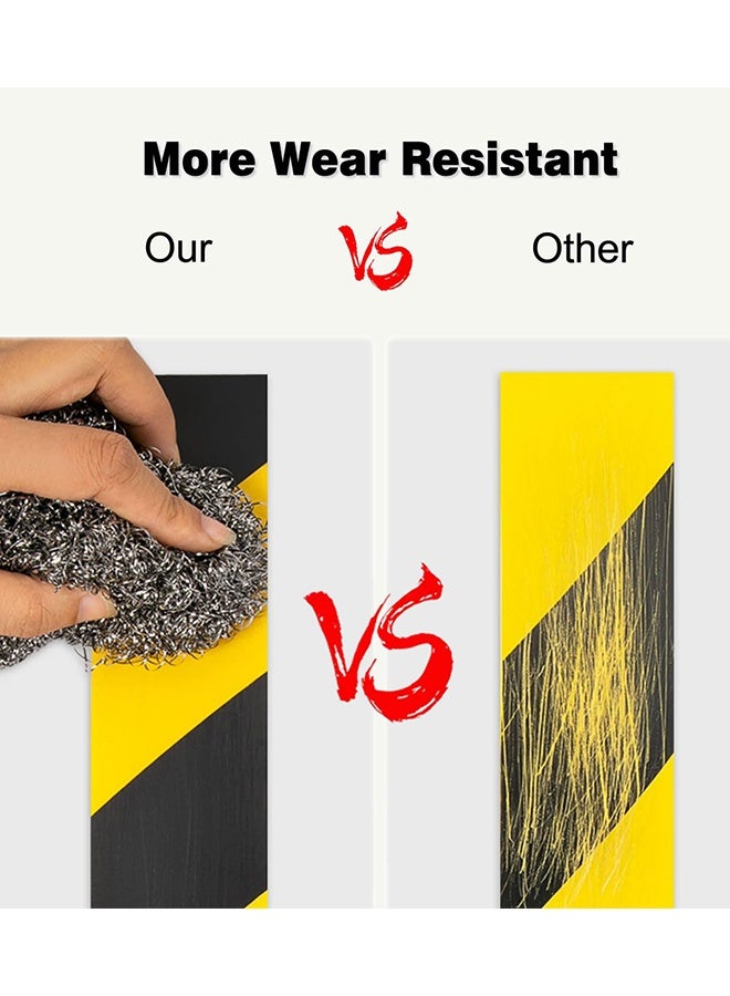 Black Yellow Warning Safety Stripe Tape Caution Tape Strong Adhesive Waterproof Wear Resistant Durable Safety Stripe for Marking Floors Walls Pipes Stairs Industrial Home Garage Factory Equipment,5cm x 33m,2inch x 110ft - Image 4