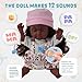SMILESSKIDDO Baby Doll 12 inch Black Interactive Talking Doll with Hair Mirror Comb Accessories Soft Vinyl Body Sounds Perfect Pretend Play Toy for Toddlers Girls 2 3 4 5 6 - Image 4