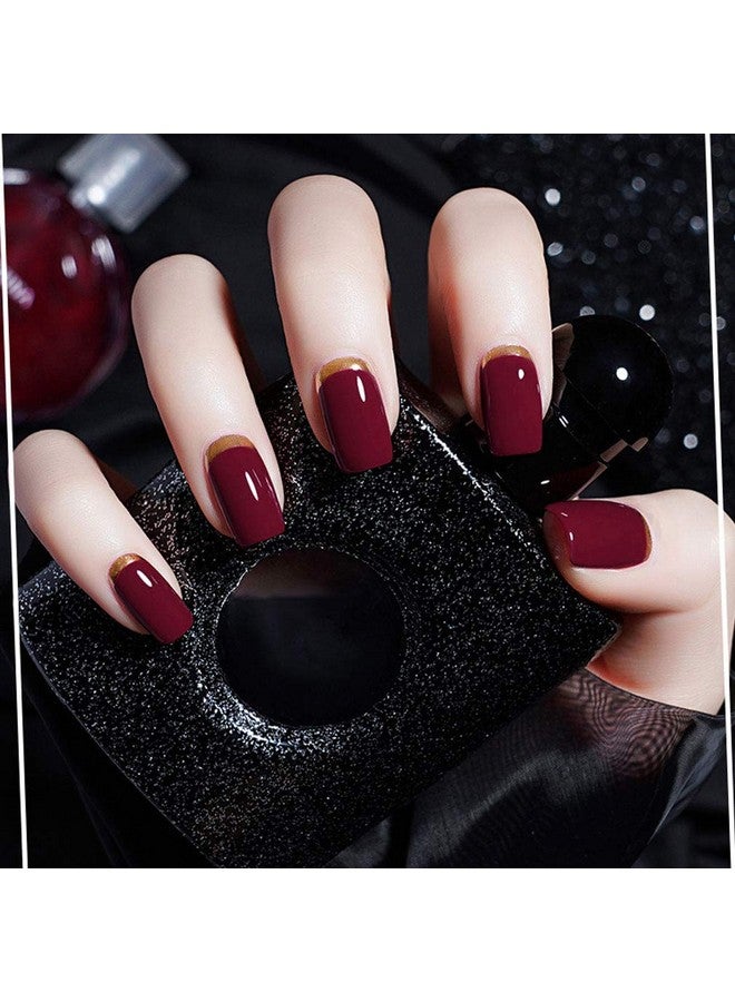 V VENALISA VENALISA 15ml Dark Red Gel Nail Polish, Burgundy Claret-Red Color Soak Off UV LED Nail Gel Polish Nail Art Starter Manicure Salon DIY at Home, 0.53 OZ - Image 2