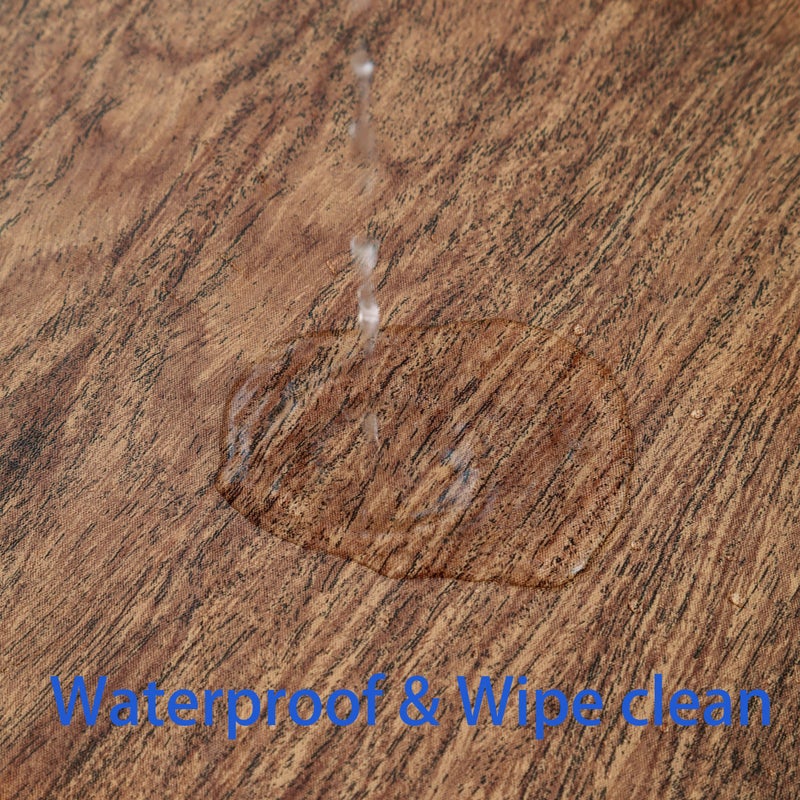 Walrus Heavy Duty Vinyl Tablecloth with Flannel Backing Waterproof Oil-Proof Plastic Table Cloth Stain-Resistant Wipeable Rectangle or Square Table Cover for Indoor and Outdoor (Wood, 54X54 Inch) - Image 4
