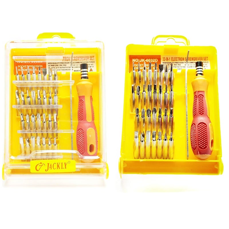 Adultokids Professional Mobile Screwdriver kit 32 in 1 set for Mobile,Laptop,Tablet,PC & Household Electronics Service Home Tool,Replaceable Multitool Portable Set,Durable rubber grip handle...! - Image 2