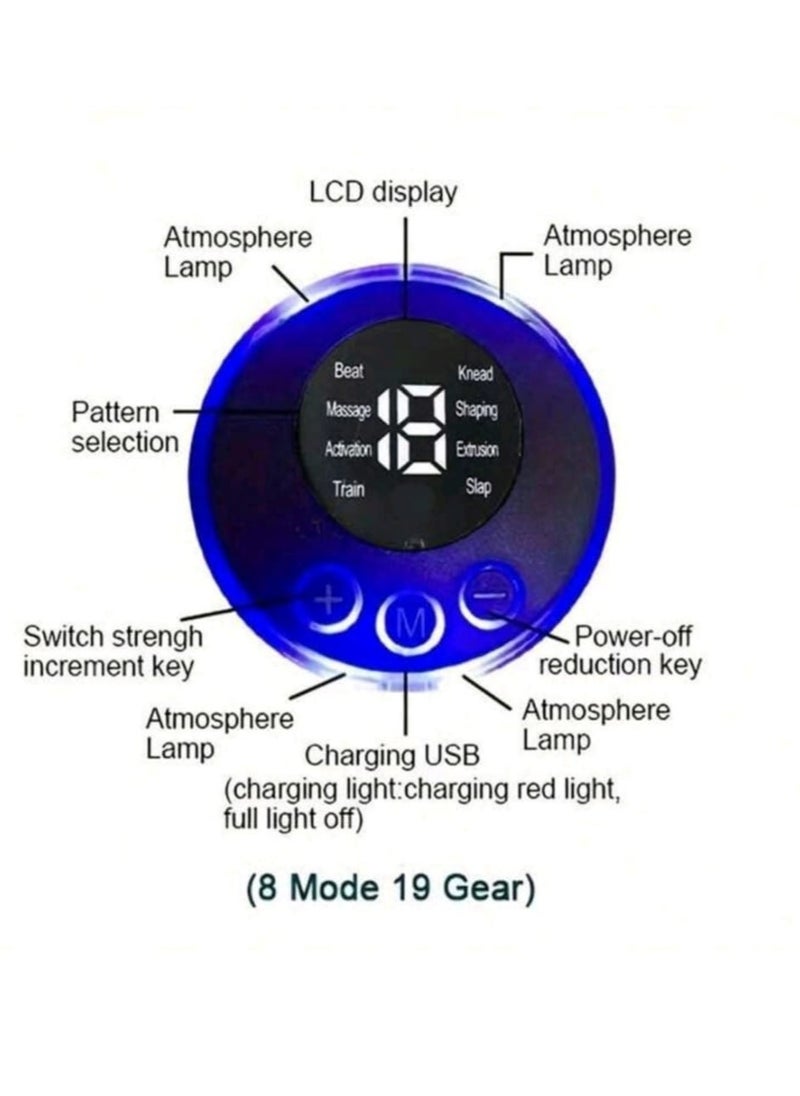 LCD Display EMS Neck Massage Electric Massager Cervical Neck Back Patch 8 Mode Pulse Muscle Stimulator