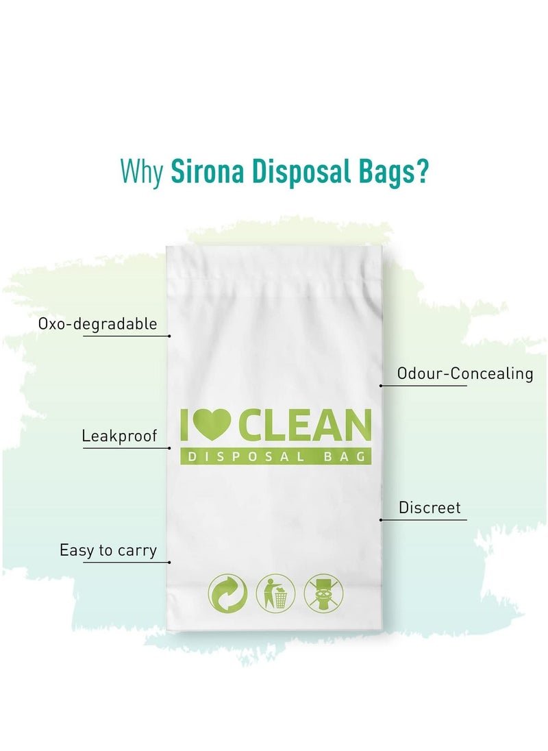Sirona Sirona Sanitary Disposable Bags - Bags for Discreet Disposal of Tampons, Condoms, Diaper, Sanitary Pads, Panty Liner and Personal Hygiene Waste (90 Bags)  - Image 4